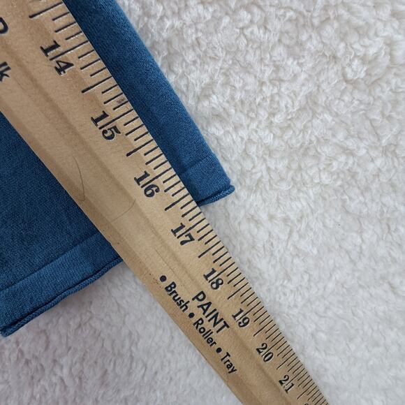 J.Jill Blue Cropped Cardigan Sweater Button Up 3/4 Sleeve Woman Size XL Preppy - Picture 8 of 14